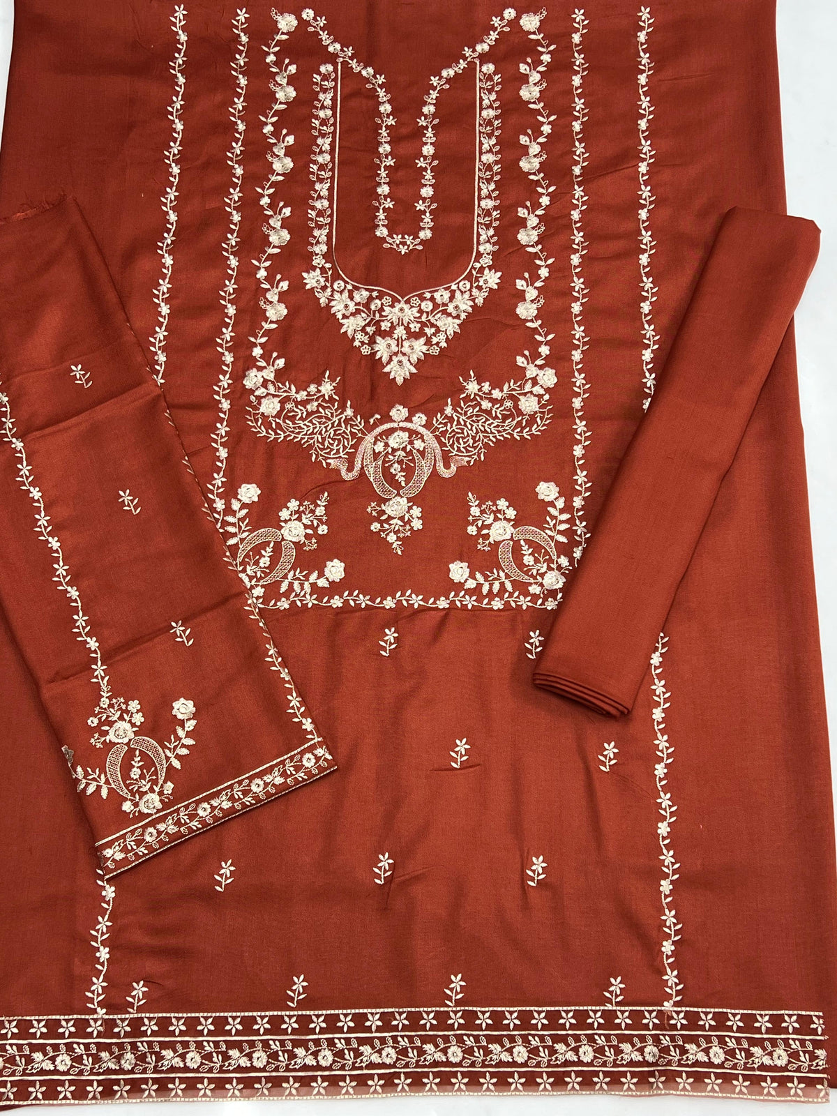 Maria B 2181 Heavy Embroidered Dhanak 2PC - Unstitched