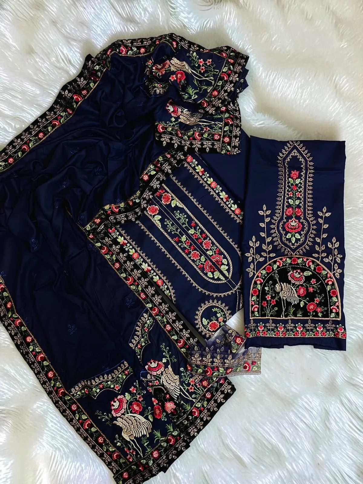 Bareeze 2203 Heavy Embroidered Dhanak 3PC- Unstitched