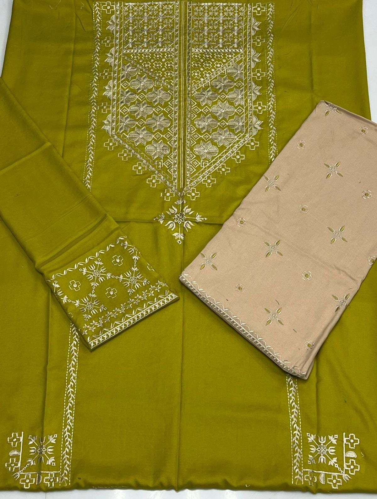 Batik 2226 Heavy Embroidery Dhanak 2PC - Unstitched