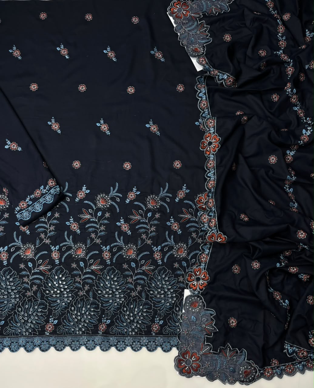 Jazmin 267 Heavy Embroidered Dhanak 3PC - Unstitched