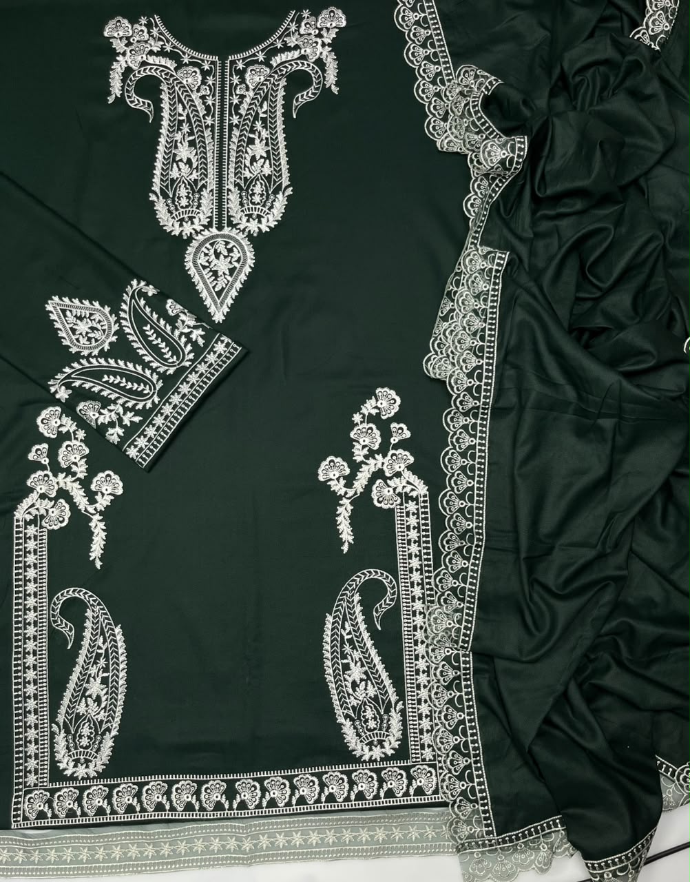 Zarqash 211 Heavy Embroidered Dhanak 3PC- Unstitched