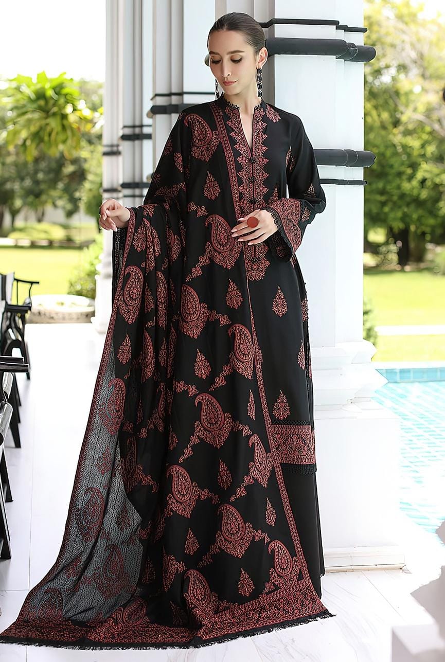 Bareeze 2149 Heavy Embroidered Dhank 3PC- Unstitched