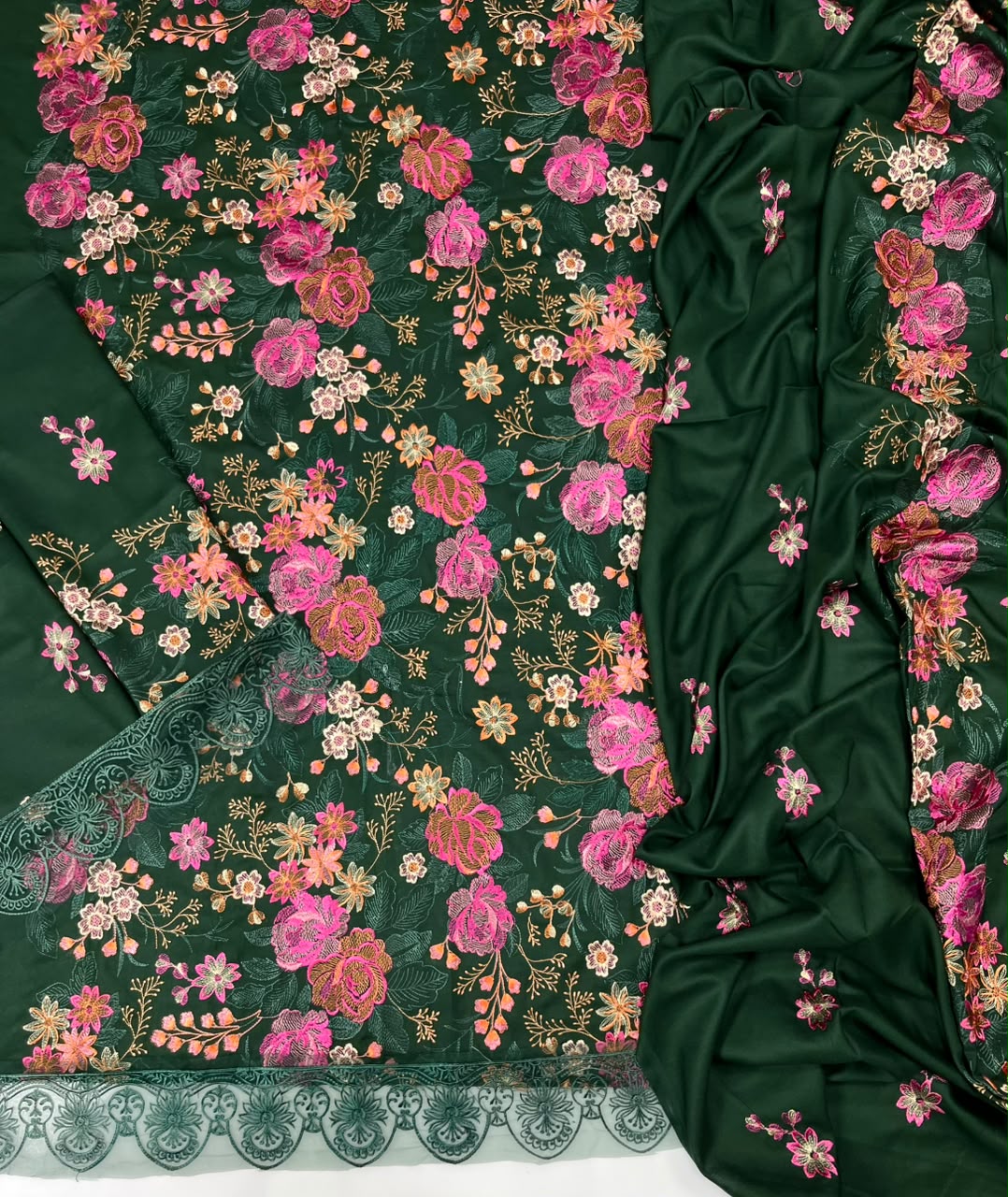 Bareeze 214 Heavy Embroidered Dhanak 3pc - Unstitched