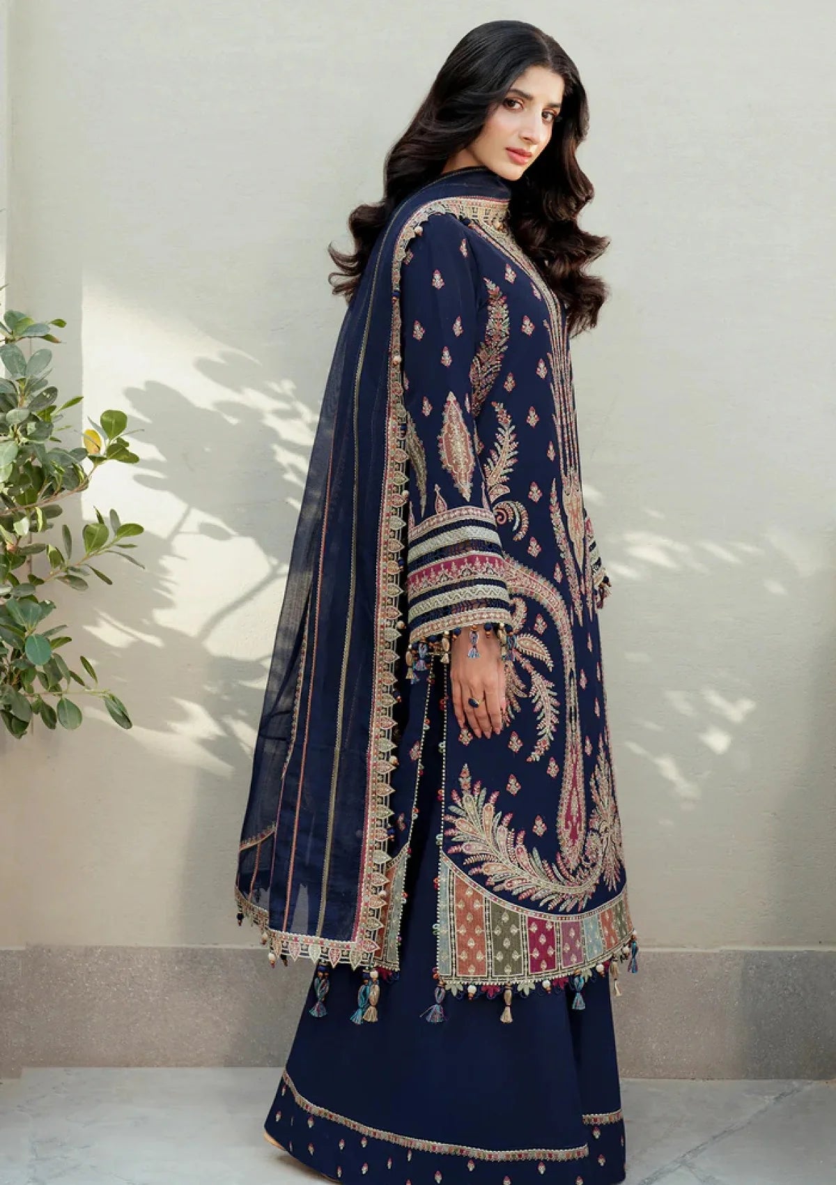 Jazmin 2152 Heavy Embroidered Dhanak 3PC- Unstitched