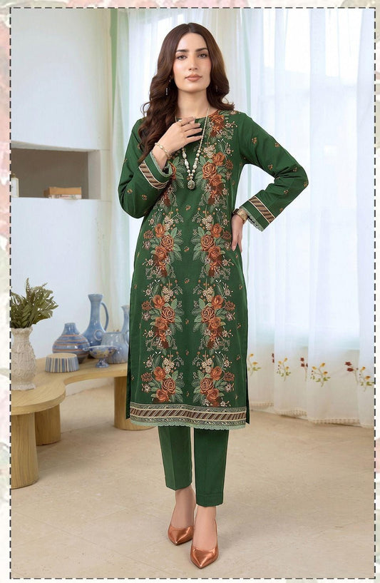 Baroque 2173 Embroidery Dhanak 2PC- Unstitched
