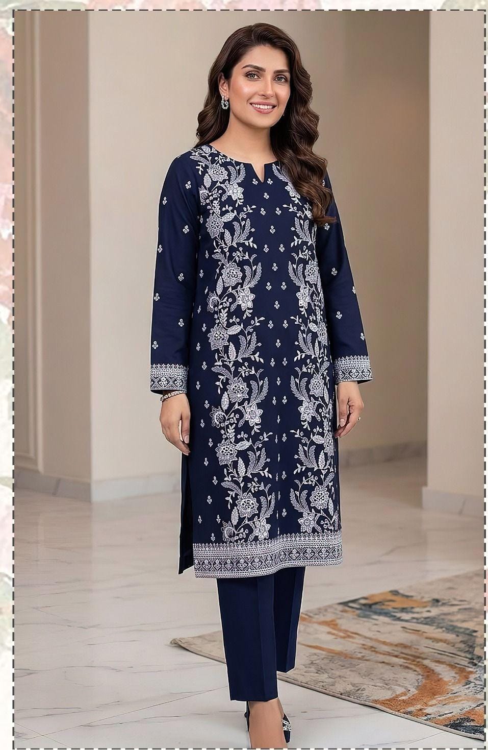 Urge 2177 Heavy Embroidery Dhanak 2PC - Unstitched