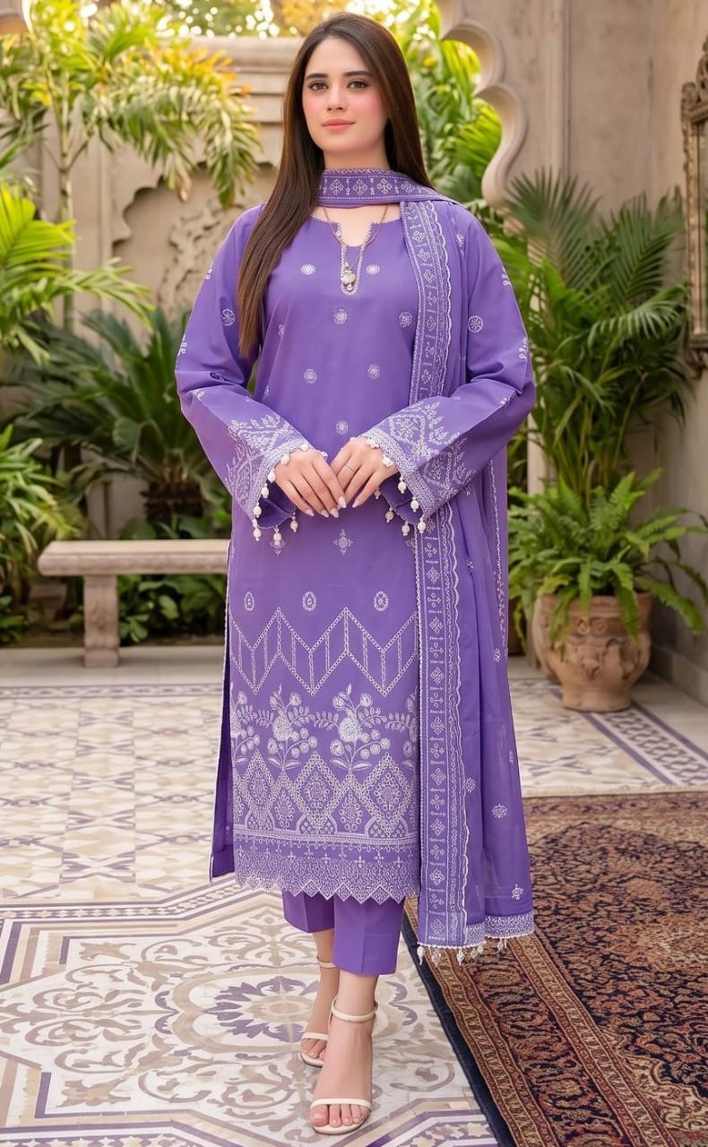 Mara B 2210 Heavy Embroidered Dhanak 3PC