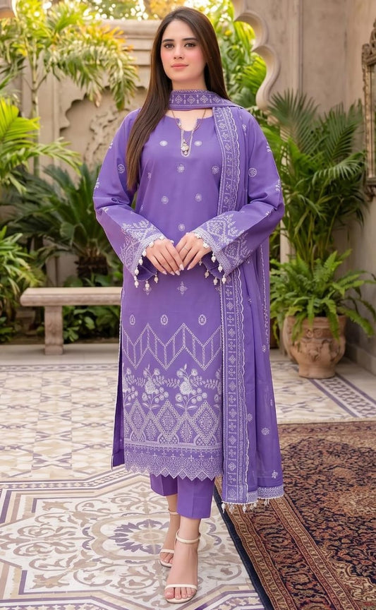 Mara B 2210 Heavy Embroidered Dhanak 3PC
