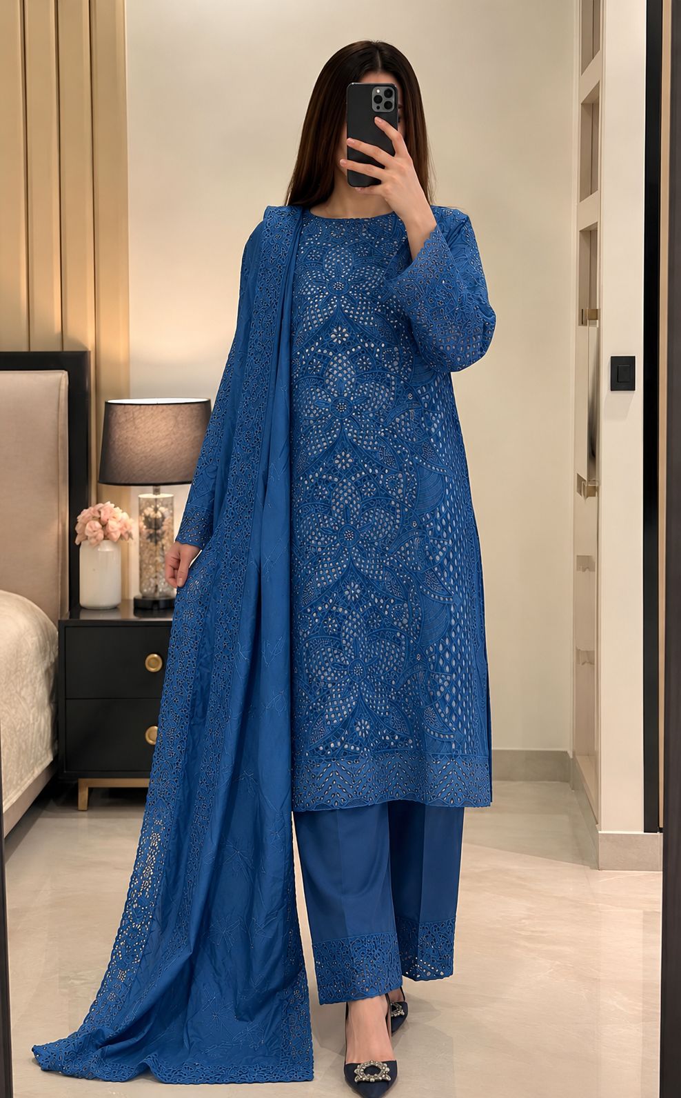 Maria B 231 Heavy Laserkari Embroidery Dhanak 3PC- Unstitched