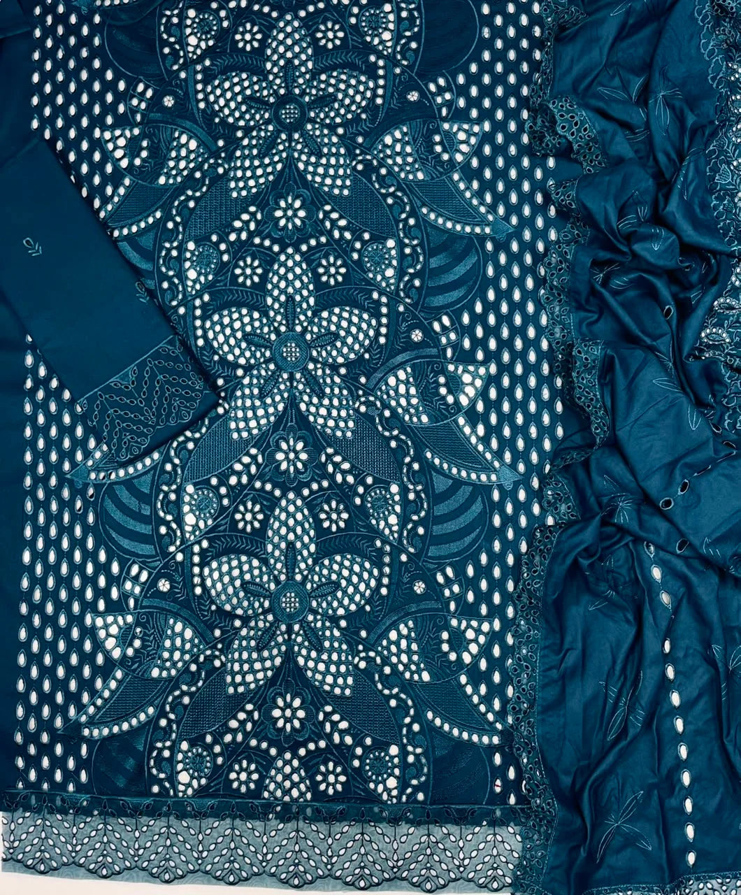 Maria B 231 Heavy Laserkari Embroidery Dhanak 3PC- Unstitched