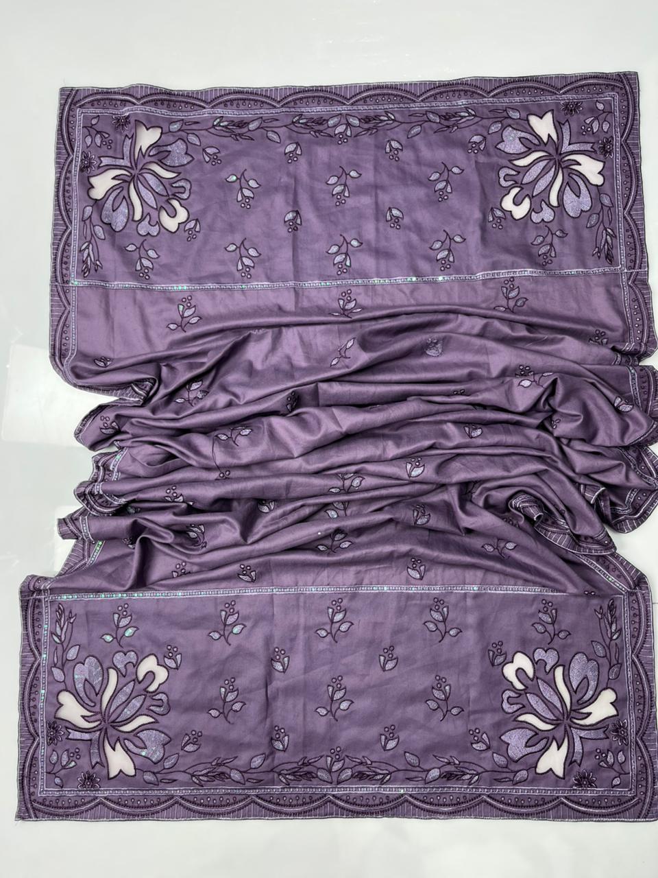 Jazmin 250 Heavy Embroiderd Dhanak 3pc - Unstitched