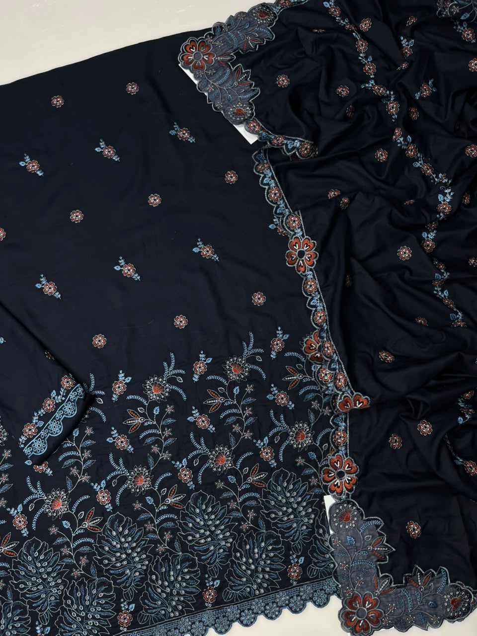 Jazmin 267 Heavy Embroidered Dhanak 3PC - Unstitched
