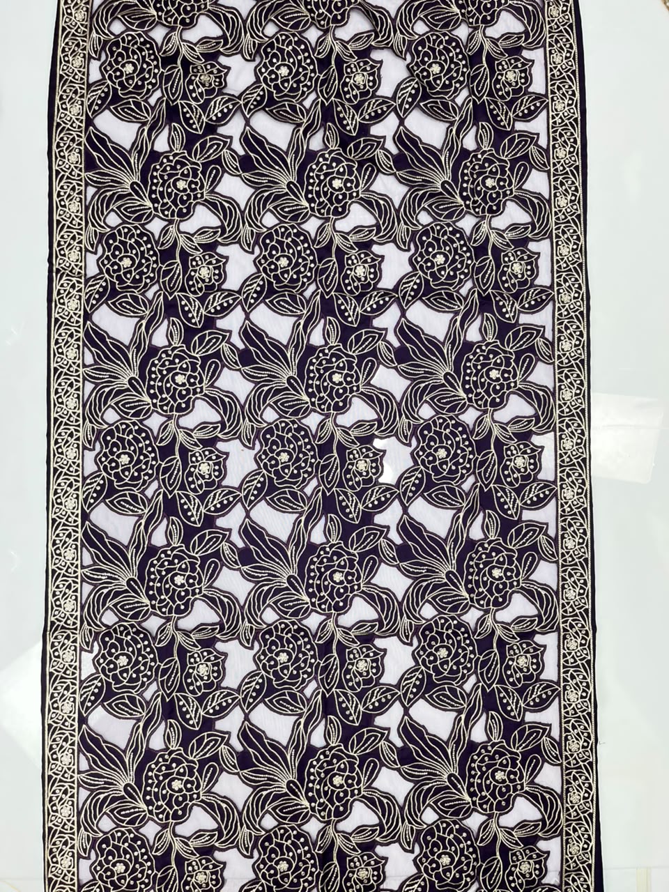 Bareeze 501 Heavy Embroidered Dhanak 3PC- Unstitched