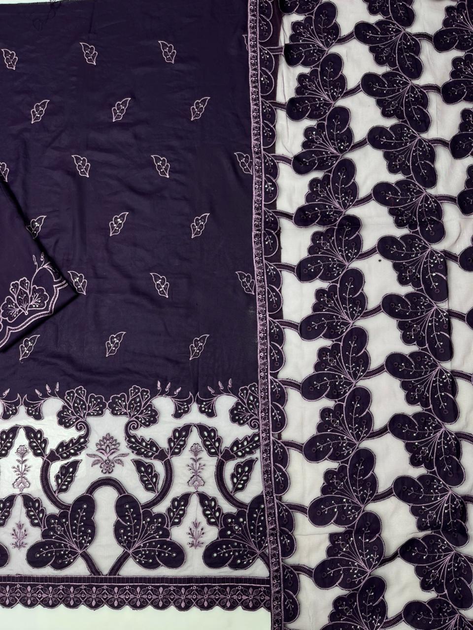 Bareeze 509 Heavy Embroidered Dhanak 3PC - Unstitched