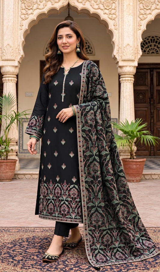 Bareeze D-512 Heavy Embroidered Dhanak 3pc - Unstitched