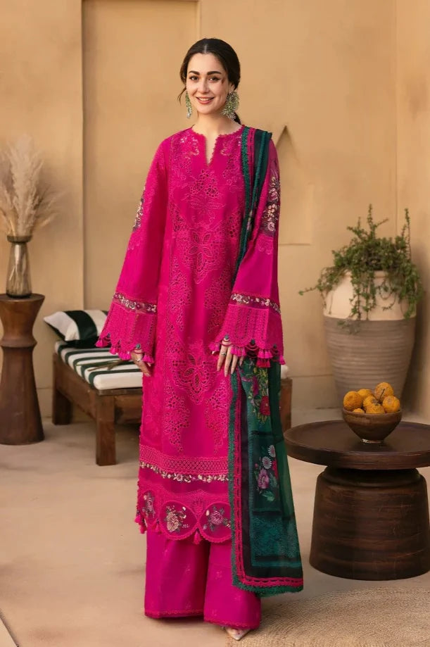 Zarqash 710 Heavy Embroidered Dhanak 3pc - Unstitched